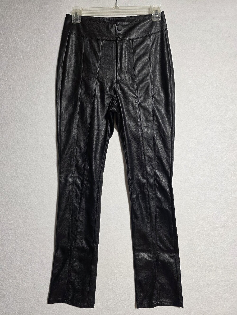 I.AM.GIA BLACK FAUX LEATHER HIGH WAIST PANTS SIZE S